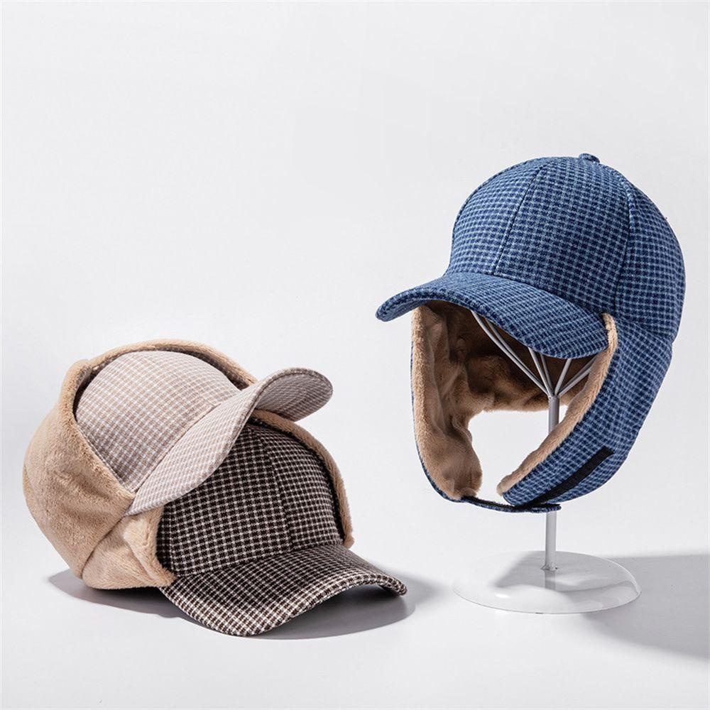 Mũ Lưỡi Trai Có Miếng Che Tai Phủ Lông Giữ Ấm Mùa Đông Dành Cho Nam