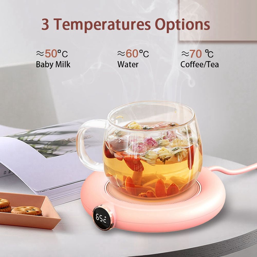 Đế Điện Làm Nóng Đồ Uống 3 Mức Độ Điều Chỉnh Được Có Màn Hình Led Hiển Thị Nhiều Màu Sắc