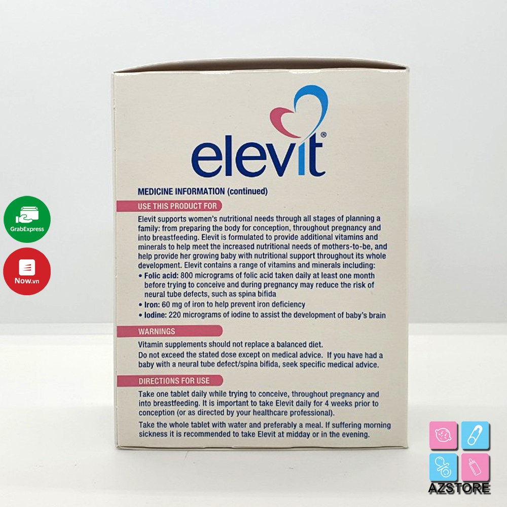 Elevit bà bầu 100v - Úc