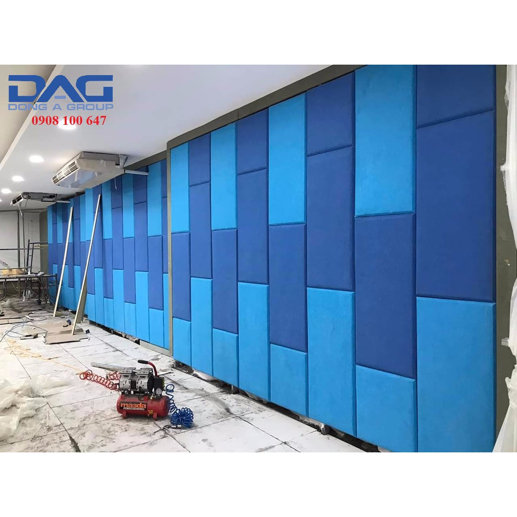 Nỉ tiêu âm  Acoustics Panels Polyester Sonic không vát góc cạnh 60x60cm Combo 8 Tấm