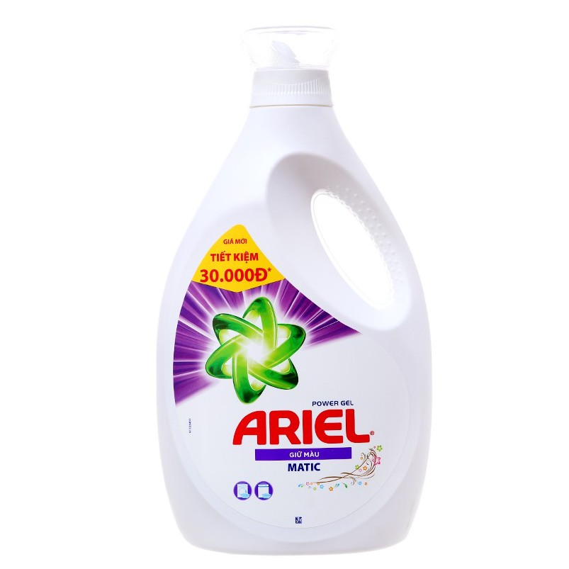 Nước giặt Ariel Matic giữ màu chai 2.4kg