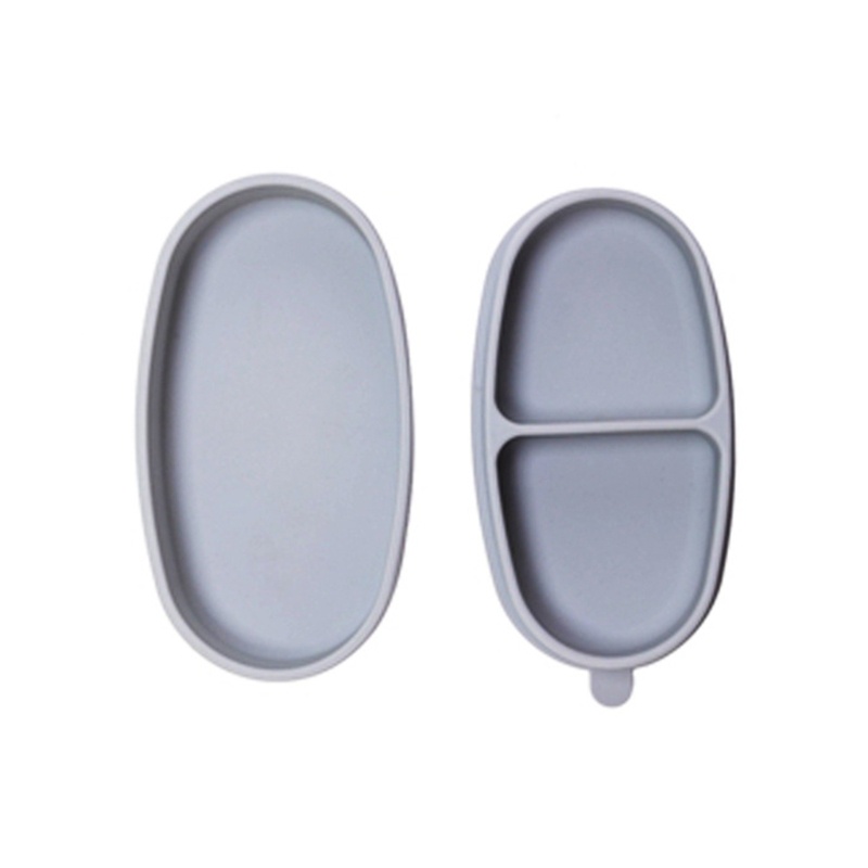 Tô ăn dặm bằng silicone có nắp đậy chống trượt cho bé