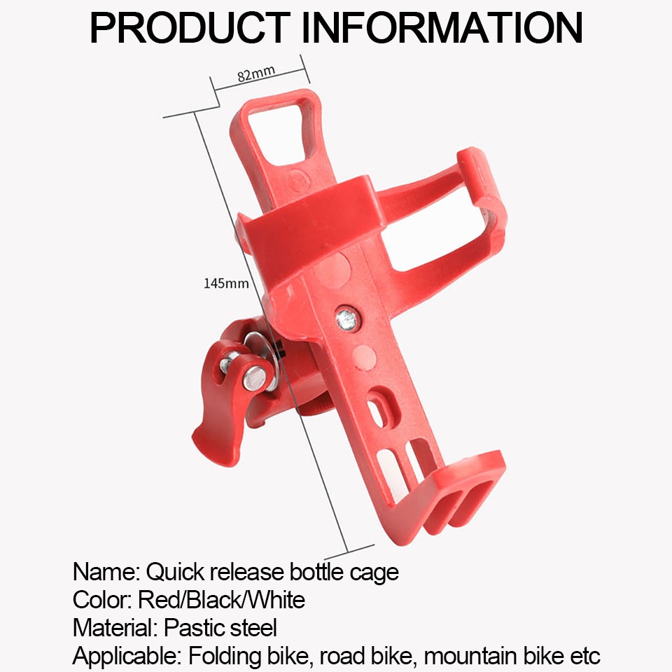 Giá đỡ bình nước bằng nhựa gắn xe đạp bền bỉ tiện dụng