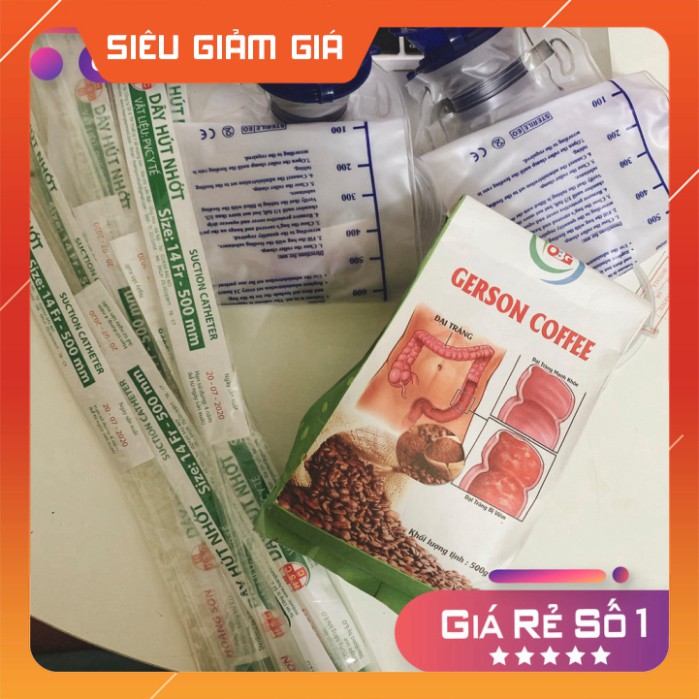 Combo bộ thải độc cà phê, thải độc đại tràng ( đủ dụng cụ dùng 1,5 tháng)