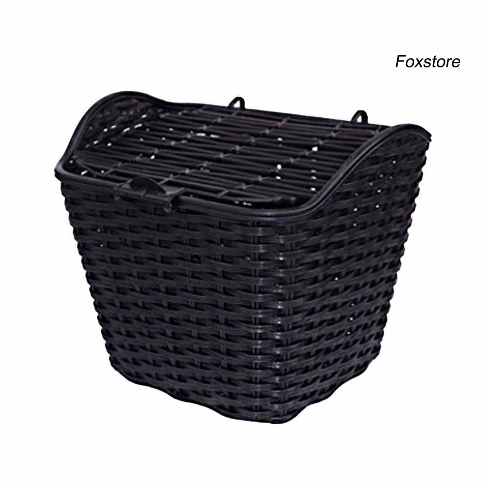 Giỏ Đựng Đồ Gắn Tay Lái Xe Đạp Điện Bằng Nhựa Phong Cách Retro fs-47