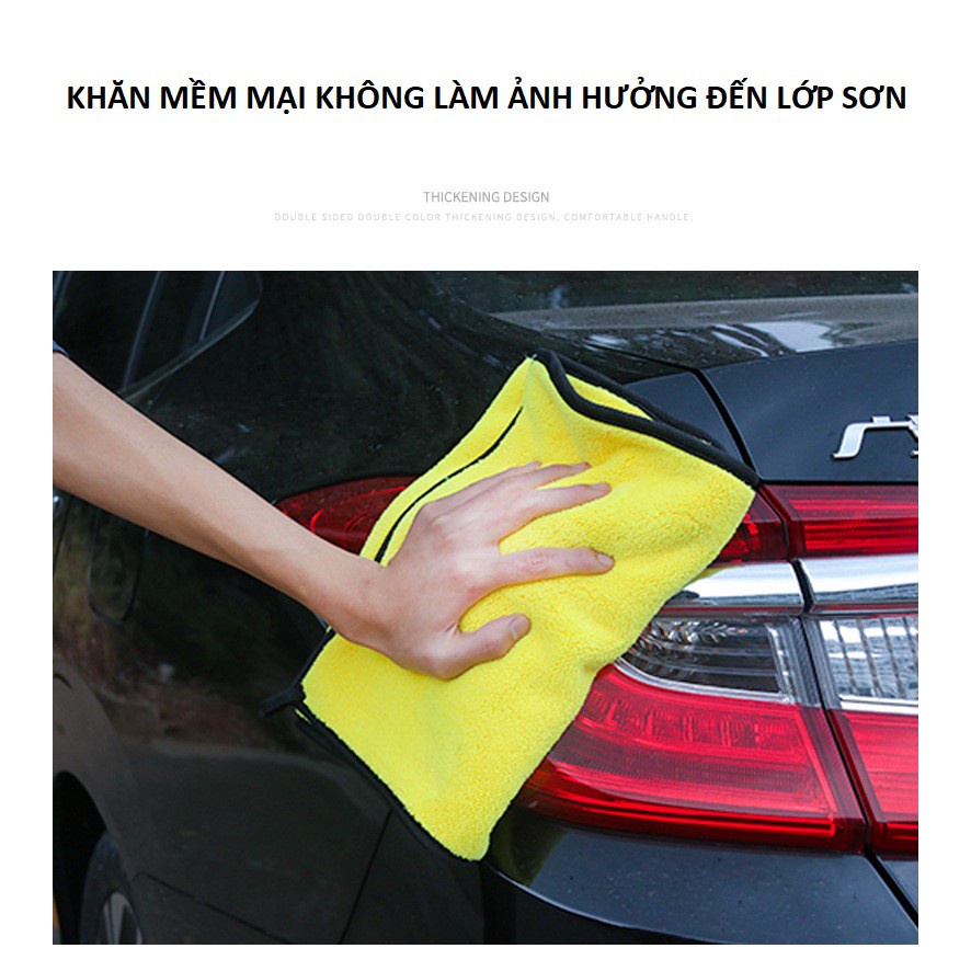 Khăn Lau Xe Ô Tô, Khăn Lau Bếp Đa Năng Chuyên Dụng Cao Cấp -  Khăn Lau Xe 2 Lớp , Thấm Hút Nước Tốt CarZone