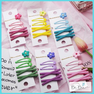Set kẹp tóc nhựa ulzzang hoa cúc hot trend, Cài tóc cute BeBie - BP055