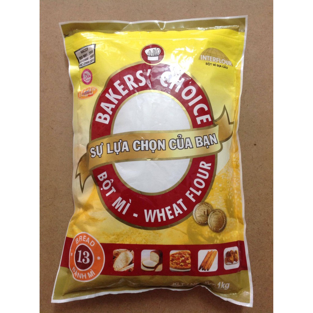 Bột mì số 13 ⚡GIÁ TỐT NHẤT⚡ bột làm bánh mì, pizza được nhiều người tin dùng - gói 1kg