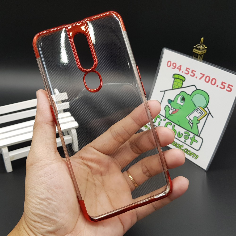 [Loại Tốt] Ốp lưng OPPO F11 Pro dẻo trong suốt viền xi màu