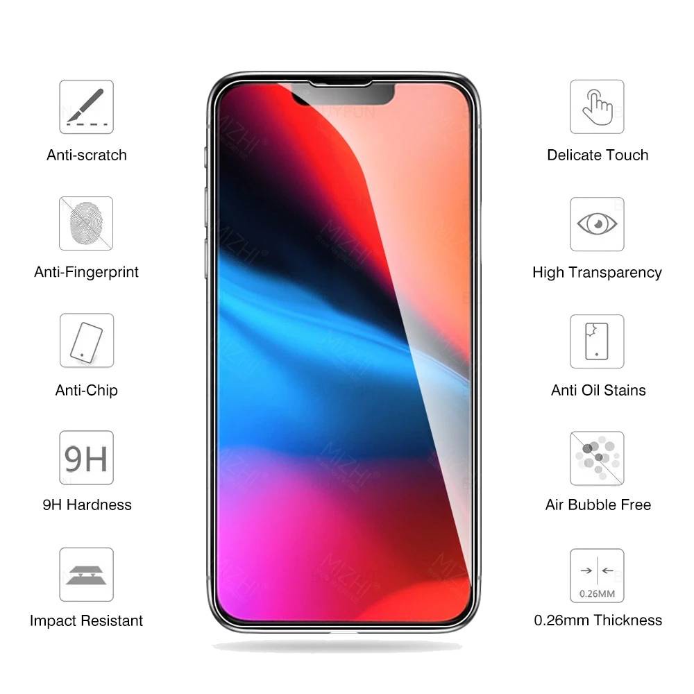 Kính Cường Lực 9h Hd Bảo Vệ Toàn Màn Hình Cho for iphone 13 12 11 8 7 6 6s Pro Max Mi