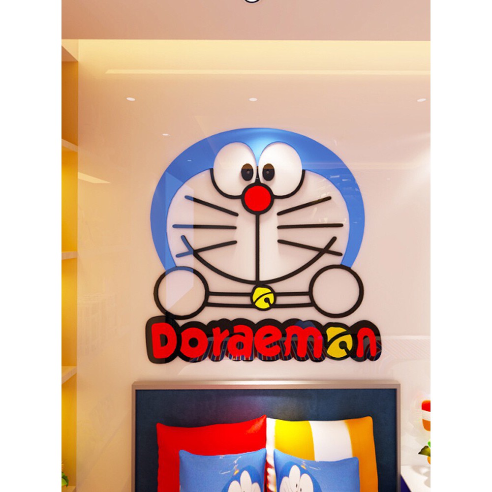 Tranh dán tường mica 3D - doreamon 1 con