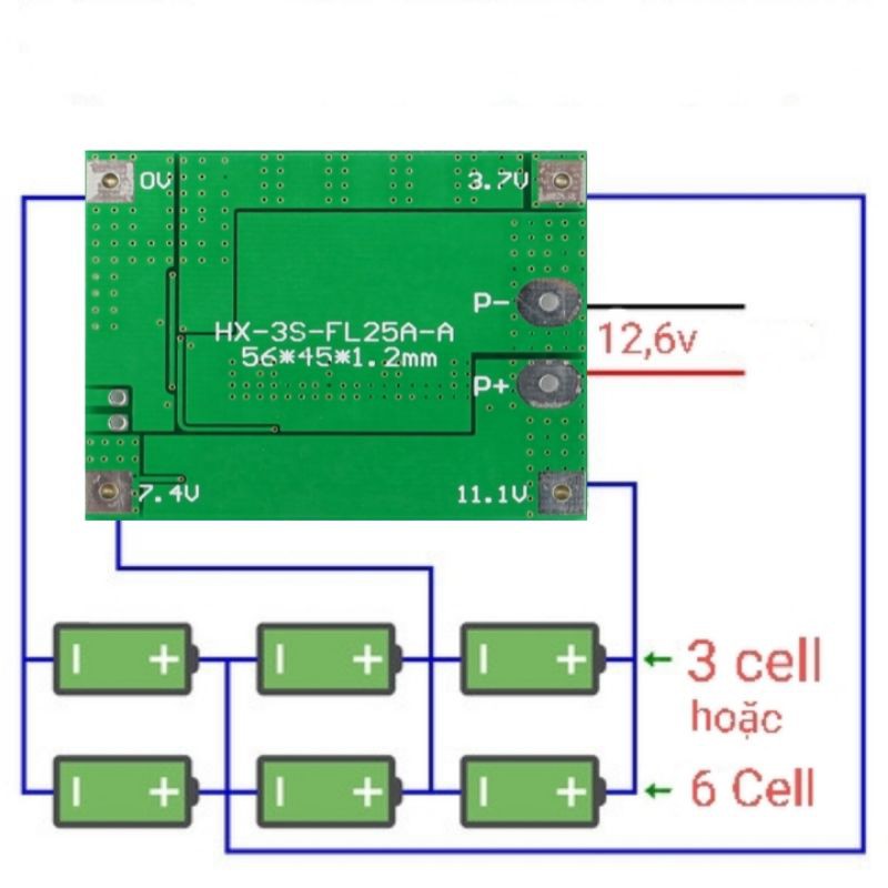 Mạch Sạc Pin 3s -20A, 25A, 40A, 40A-có cân bằng (12v) ,mạch bảo vệ pin 18650