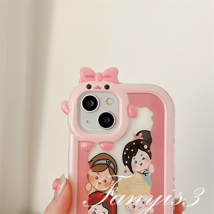 Ốp Điện Thoại Mềm Trong Suốt Họa Tiết Hoạt Hình Dễ Thương Cho iPhone 14 13 12 11 Pro Max X XR Xs Max 8 7 6 6s Plus SE 2020