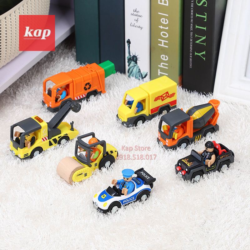 Các mẫu xe giao thông công trình nhựa - xe chơi được trên đường ray xe lửa gỗ