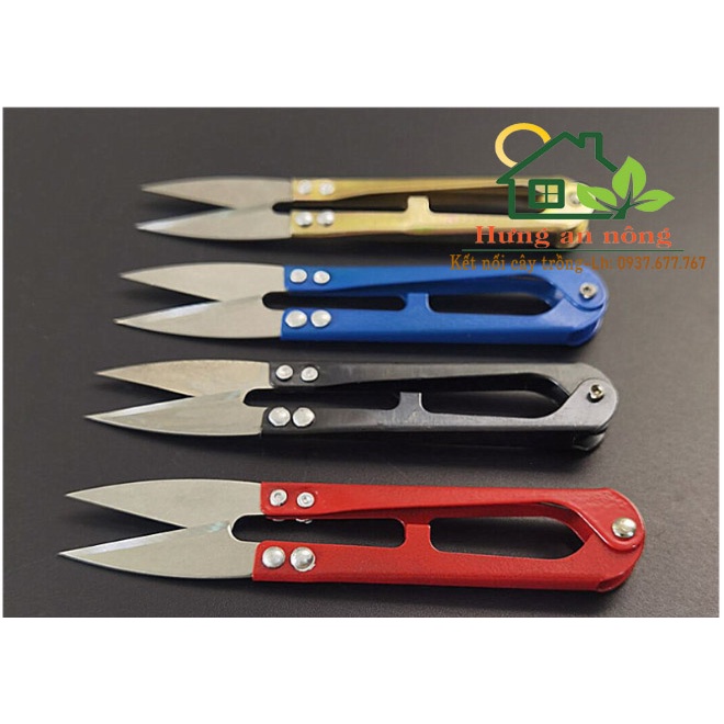 Kéo bấm cắt chỉ may vá thêu đồ gia đình có nhiều màu mỗi cây có túi nilon đựng