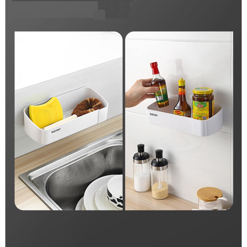 Kệ Để Đồ Nhà Tắm OENON , Kệ Để Gia Vị Nhà Bếp Lắp Đặt Dán Tường Không Cần Khoan