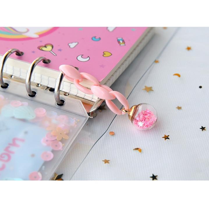 Sổ còng binder KOLANO sổ tay ghi chép A6 tự thiết kế tặng kèm 13 món phụ kiện trang trí đáng yêu SN-001377