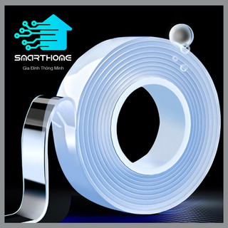Băng Dính NANO 2 Mặt Siêu Dính Trong Suốt Chịu Nhiệt Chống Thấm Tái Sử Dụng Treo Đồ Vật Chống Thấm, Dột Bịt Lỗ Thủng