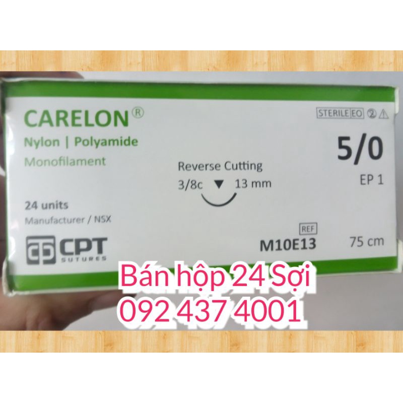 Chỉ phẫu thuật NYLON 5/0, CPT, hộp 24 sợi.