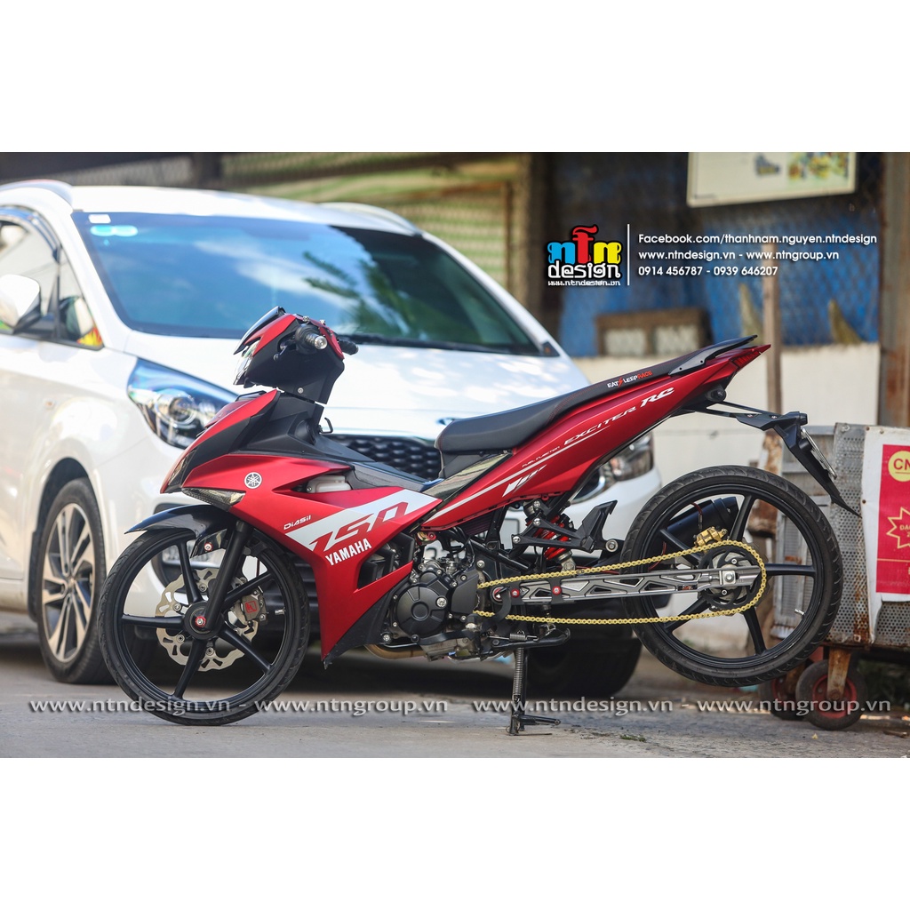 Tem rời Exciter 150 đỏ nhám Sniper , tem 3 lớp cao cấp