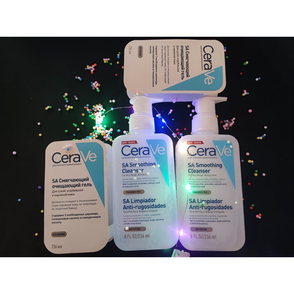 Sữa rửa mặt Cerave SA Smoothing Cleanser bản Pháp 236ml