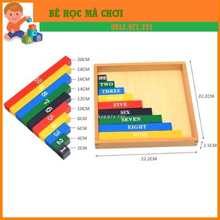 Thanh mầu số học Montessori - Mini Small Numerical Rods