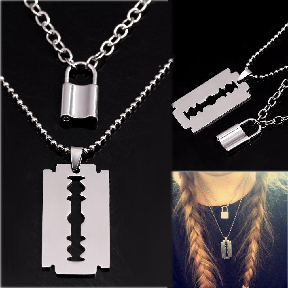 MAG 1 Bộ Vòng cổ Choker Bằng Thép Không Gỉ Cho Nam &amp; Nữ