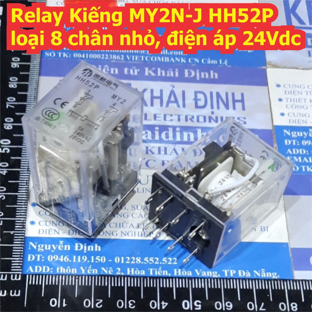 Relay Kiếng MY2N-J HH52P loại 8 chân nhỏ, điện áp 12Vdc/220Vac kde5412