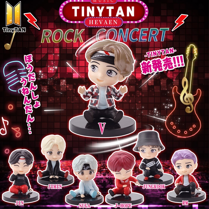 Set 7 mô hình nhân vật bt21 bts dễ thương bt21