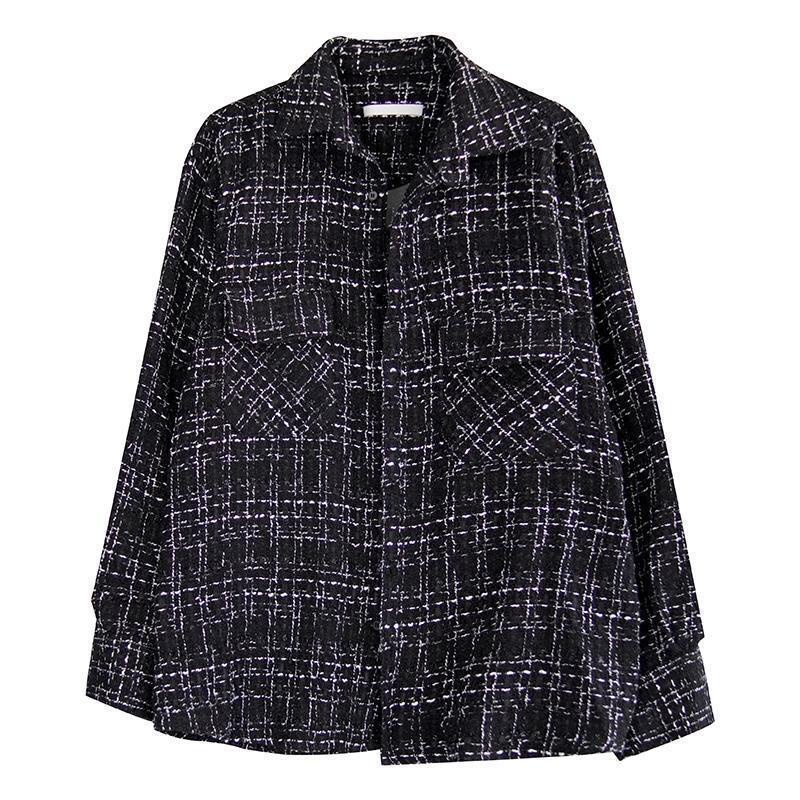 ❃Áo Sơ Mi Khoác Ngoài Dáng Rộng Họa Tiết Kẻ Sọc Thời Trang Mùa Xuân Phong Cách Nhật Bản Mới Cho Nam