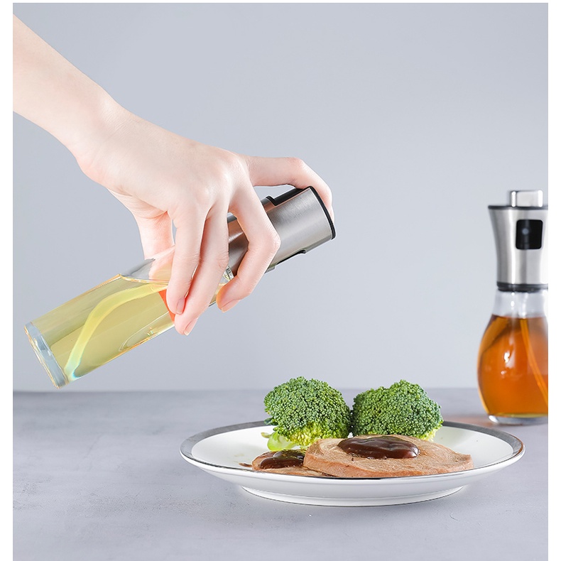 Chai xịt dầu ăn phun sương chai thủy tinh cao cấp nhỏ gọn tiện lợi 100ml TT- HOME