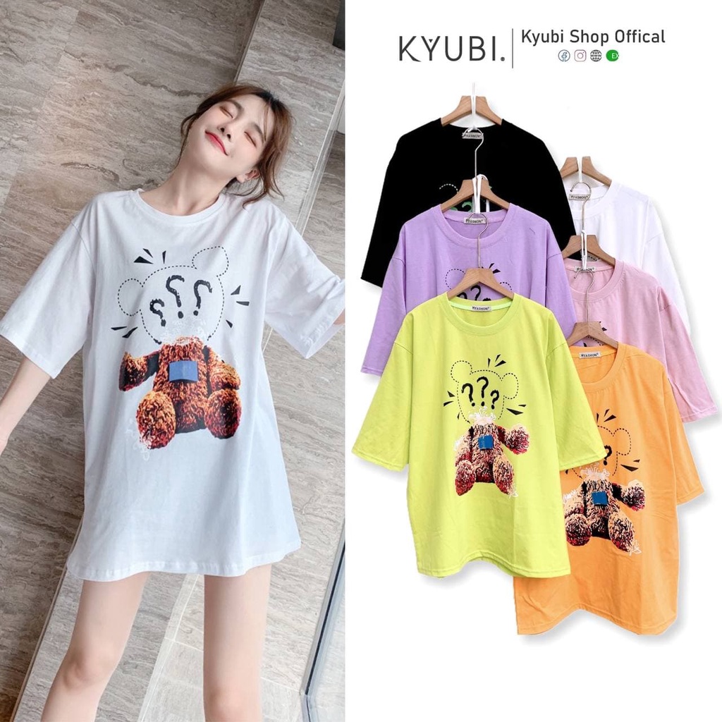 Áo thun tay lỡ ulzzang basic tee chất cotton form rộng unisex [Nhiều Mẫu ] - Áo phông trơn Kyubi ATTL25