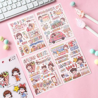 STICKER MIẾNG HÌNH CÔ GÁI