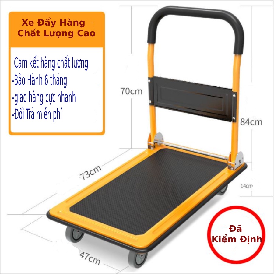 Xe Đẩy Hàng , Xe Kéo Hàng gấp gọn trọng Lớn 200kg -Xkt04