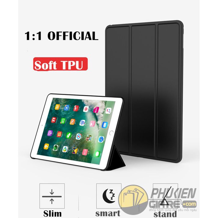 Bao Da Smart Case Cho iPad Gen 7 2019/ Gen 8 2020 10.2 inch TPU chống sốc. Hàng cao cấp.