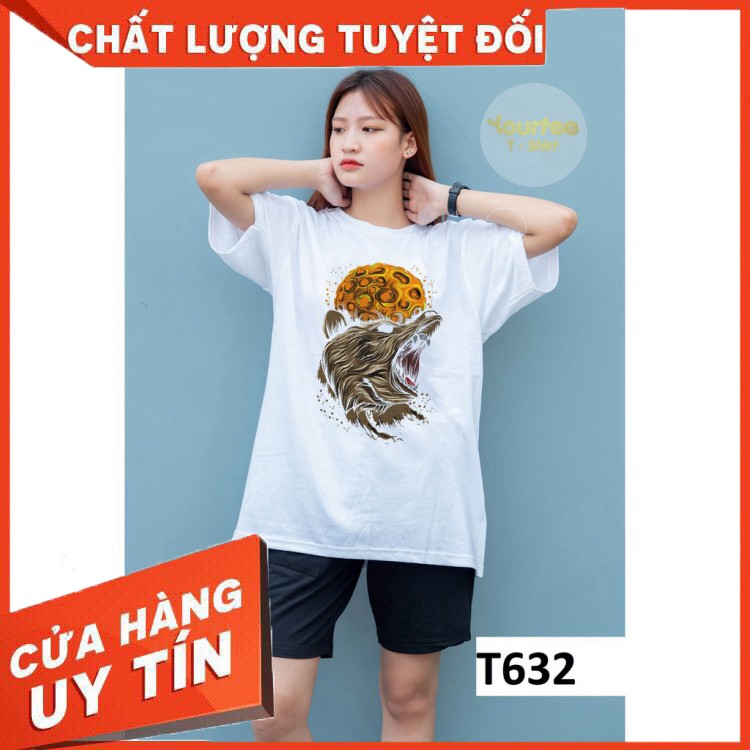 [Bán Giá Gốc] Áo thun cuồng lang vọng nguyệt T632