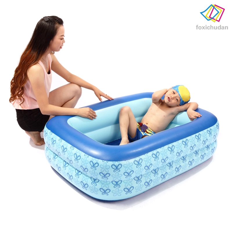 FCD☆ PVC Rectangular Inflatable Swimming Pool Children Home Courtyard Garden Swimming Pool