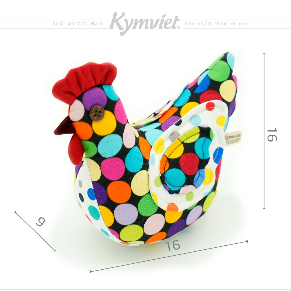Đồ Chơi Nhồi Bông Hình Gia Đình Gà Sung Túc Kymviet Craft Cotton