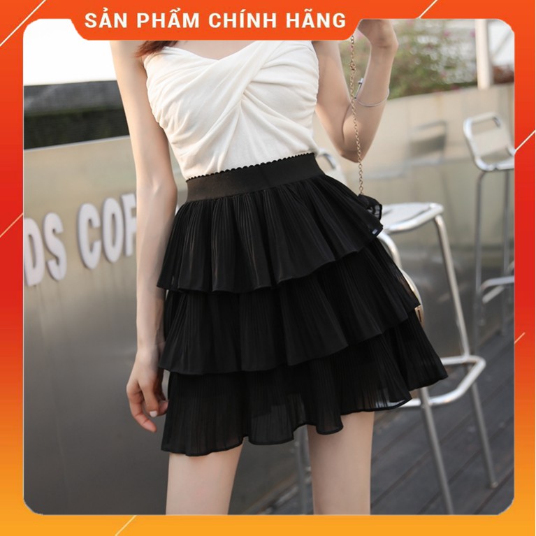 Chân Váy Ngắn 3 Tầng Xếp Ly Có Lót Quần, Chân Váy Xòe Cạp Cao[Có Video Thật] | BigBuy360 - bigbuy360.vn