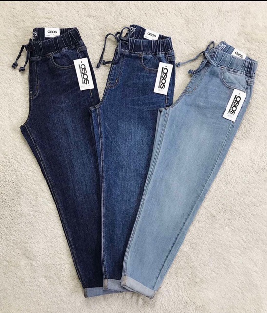 Quần jeans lưng thun