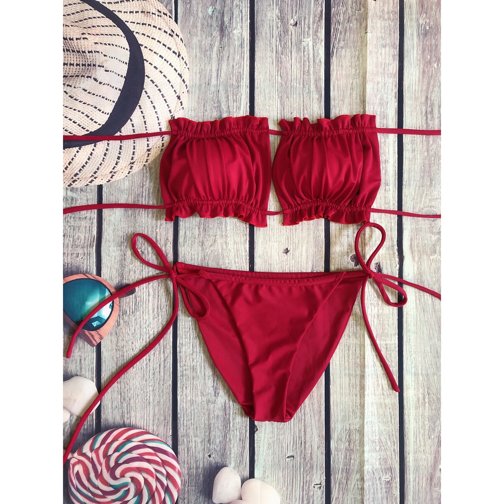 Bikini hai mảnh nhún ngực - Cực sexcy khoe dáng - Eva shop 😍