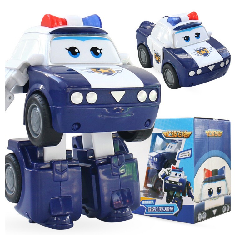 Đồ chơi super wings Robot biến hình máy bay cỡ lớn - mô hinh Kim Team Cảnh Sát MẪU MỚI