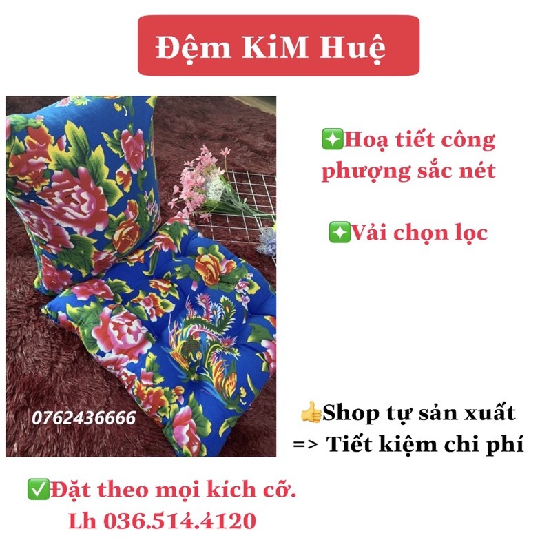 Đệm ngồi - Gối tựa công phượng trần bông