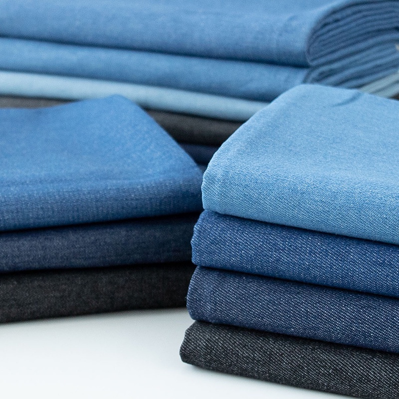 Vải Denim Cotton Nguyên Chất Dày Dặn Màu Xanh Dương Dùng Để May Quần Áo Diy