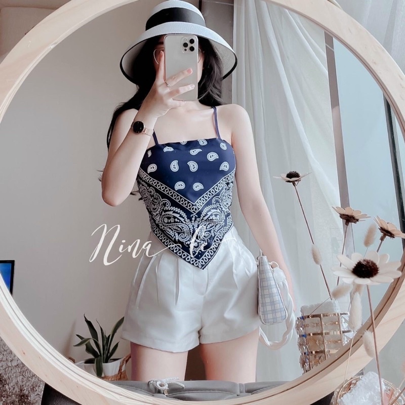 🍄🍁 Set áo yếm khăn thổ cẩm 🌸🌼