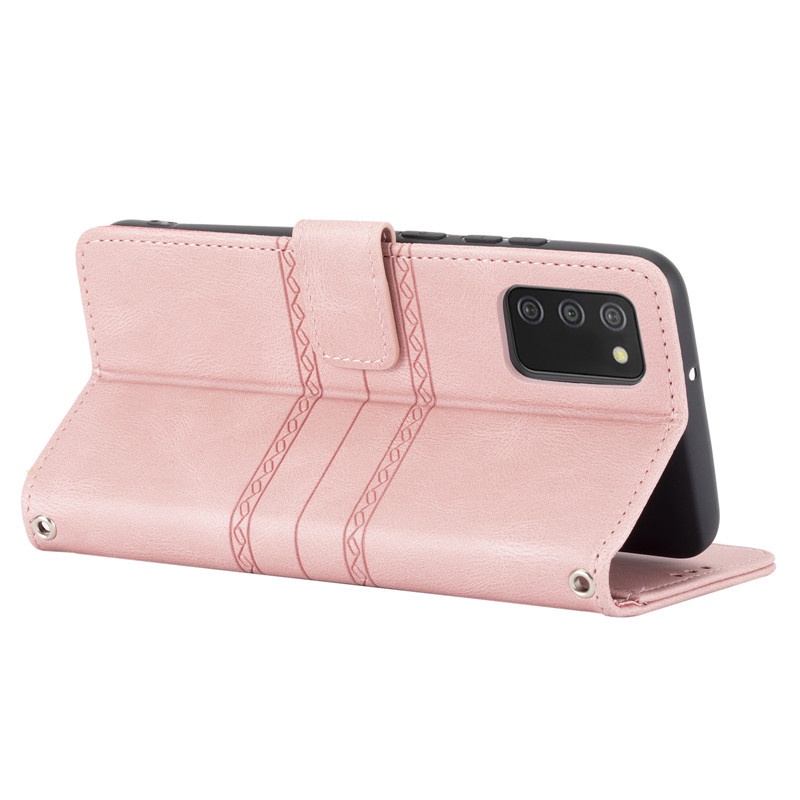 Bao da điện thoại nắp lật kiêm giá đỡ cho Samsung Galaxy A03s A12 A13 A22 A32 A52 5G 4G