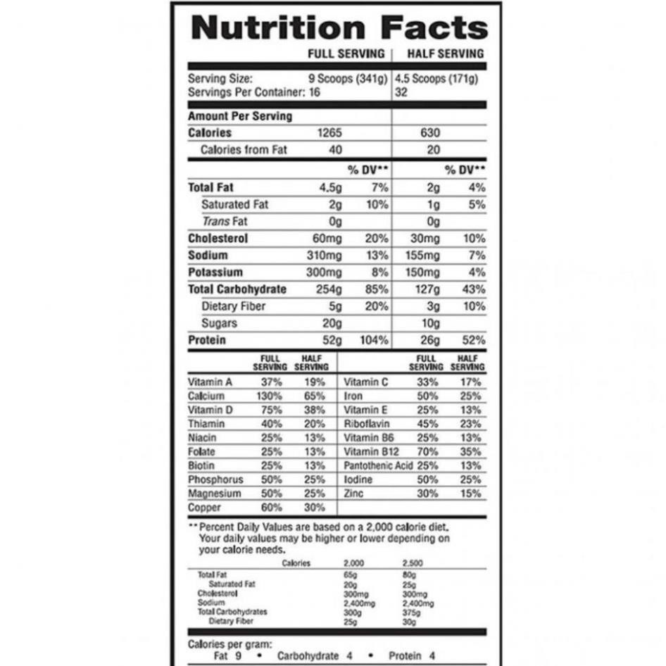 Sữa Tăng Cân Muscle Mass Gainer Labrada 12lbs  - Hỗ Trợ Tăng Cân, Tăng Cơ Nhanh