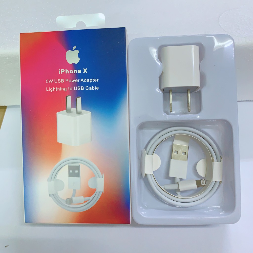 bộ củ sạc iphone X zin linh kiện fullbox