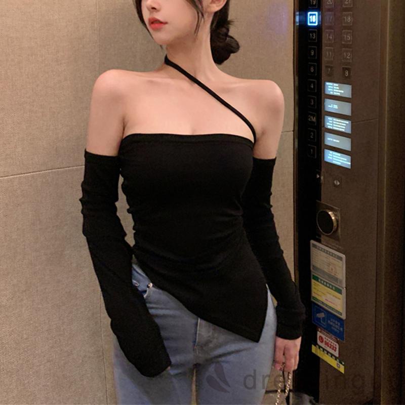 Áo kiểu tay dài trễ vai thiết kế độc đáo thời trang cho nữ