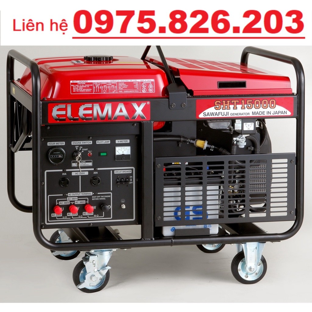 Máy Phát Điện Chạy Xăng 12KVA Elemax SHT15000 3 Pha - Hàng Chính Hãng